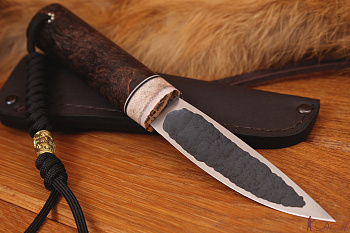 Северный нож малый "БЫHЫЧЧА" Bohler K340, рукоять карельская береза.